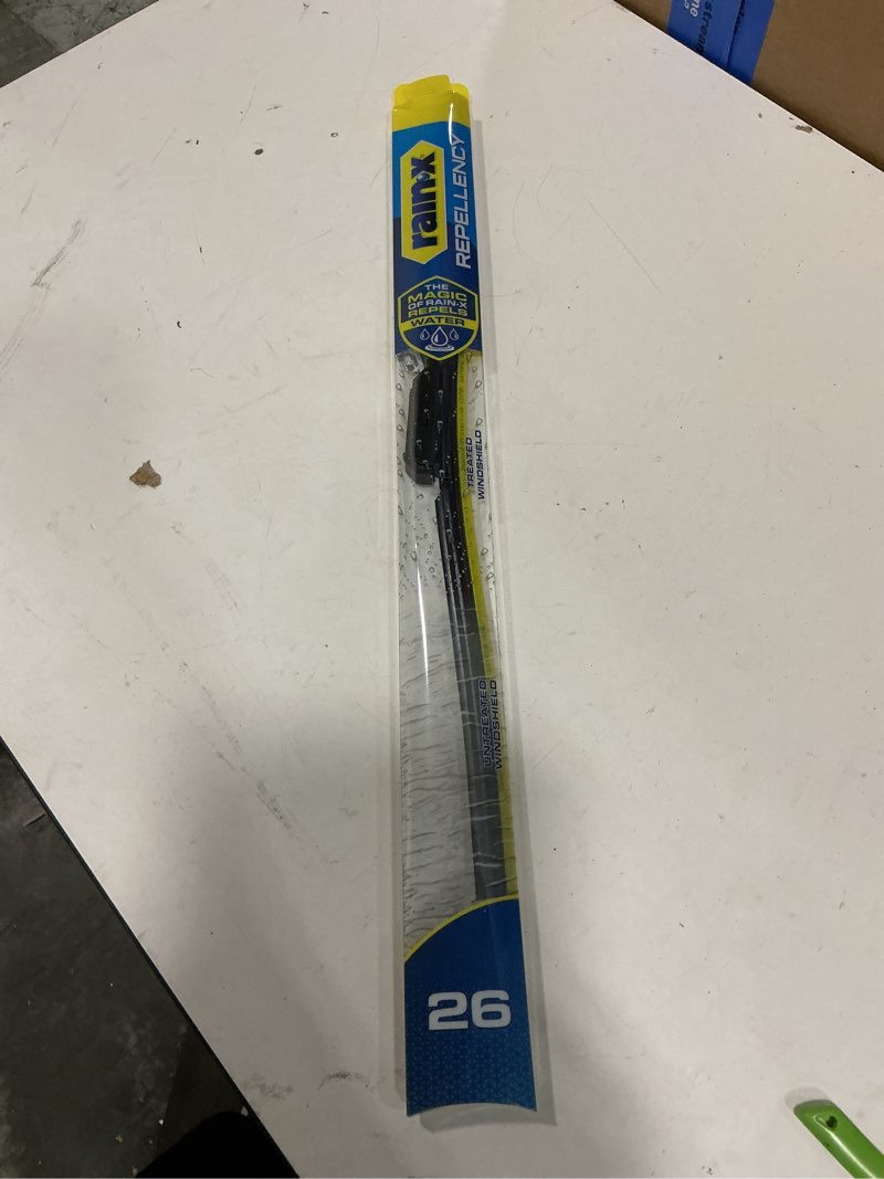 Condition photo showing New/Like New for rain-x 810326 repellency water repellent wiper blades, 26" windshield wiper, all weather streak-free for enhanced visibility w/water repellency formula [amazon exclusive] 26" water repellency