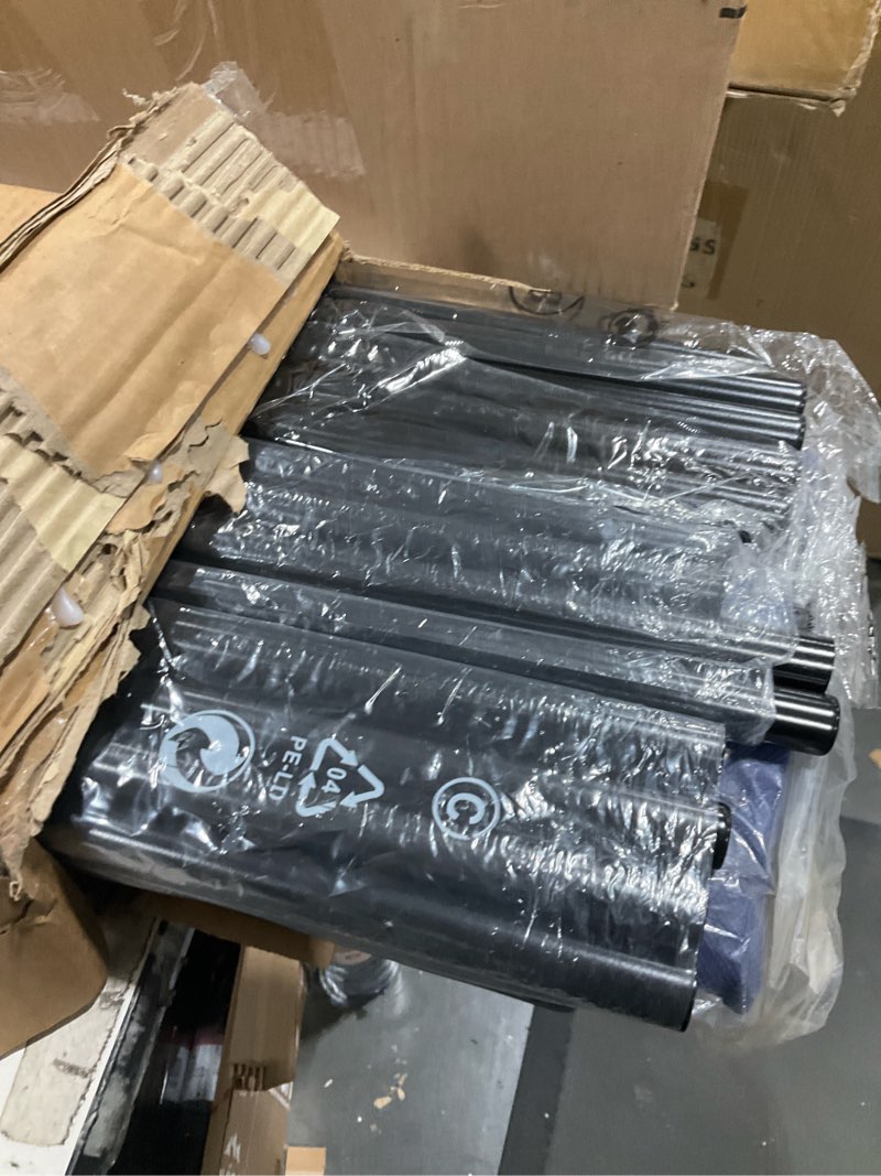 Condition photo showing Good Condition for Whitmor 36-inch Clothes Closet - Double Door Portable Closet - Store Seasonal Clothing - Blue Fabric Cover Clear & Blue 36"