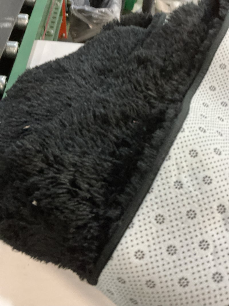 Condition photo showing Good Condition for FinRe?c 5x8 Feet Black Rugs for Living Room Bedroom, Fluffy Shaggy Area Rug, Non-Slip Soft Shag Rug for Nursery Kids Room Dorm Room Home Decor, Indoor Plush Floor Carpet Black 5' x 8' (Rectangular)