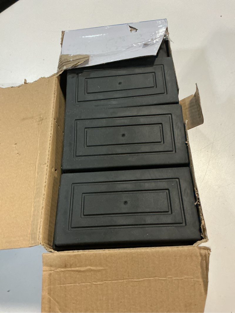 Condition photo showing Good Condition for furniture risers 4 inch, heavy duty furniture elevator in heights of 1.5, 3 or 4 inch?rectangle raising blocks for bed, couch, desk, sofa, tables,support up to 1,300 lbs (4 pack-black) 4 inch-black(rectangle)