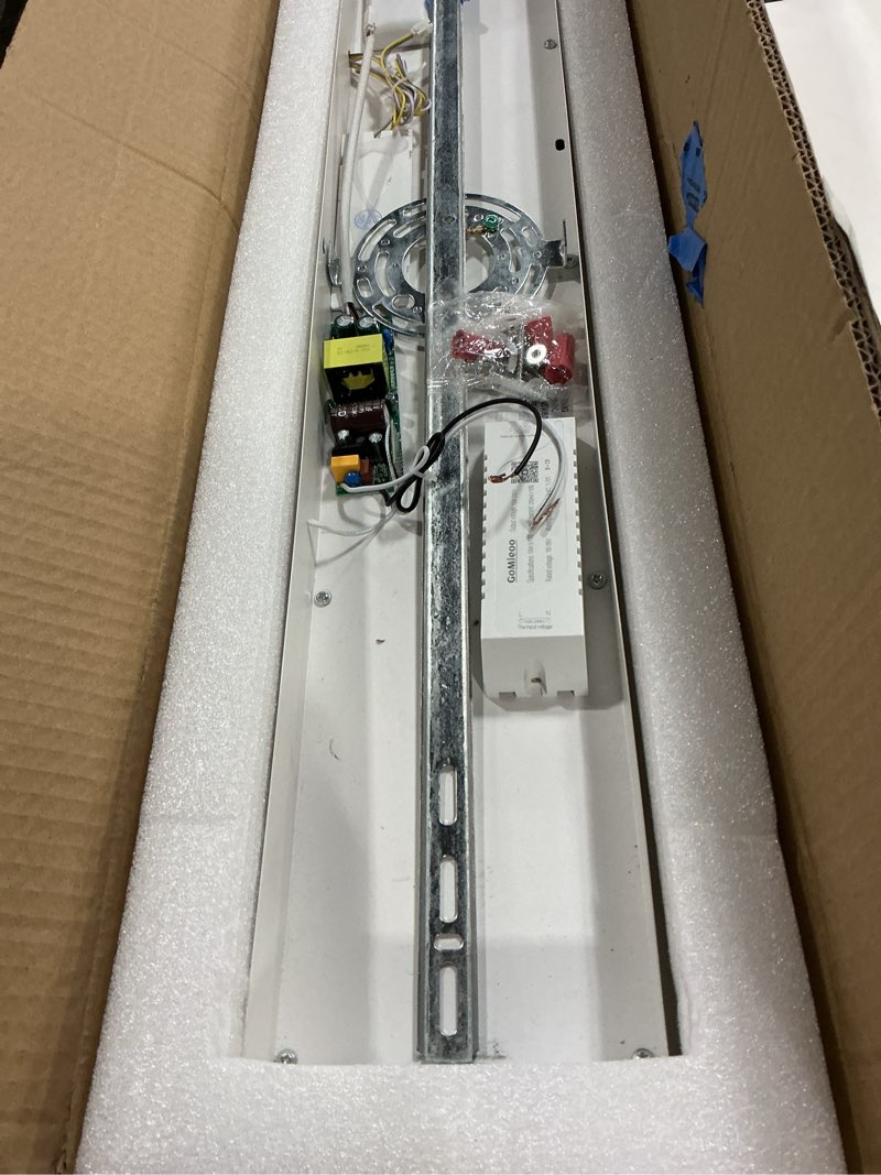 Condition photo showing Good Condition for dimmable led ceiling light with remote control 31.5in modern linear flush mount ceiling lighting fixture acrylic long ceiling lamp for living room kitchen dining room hallway black