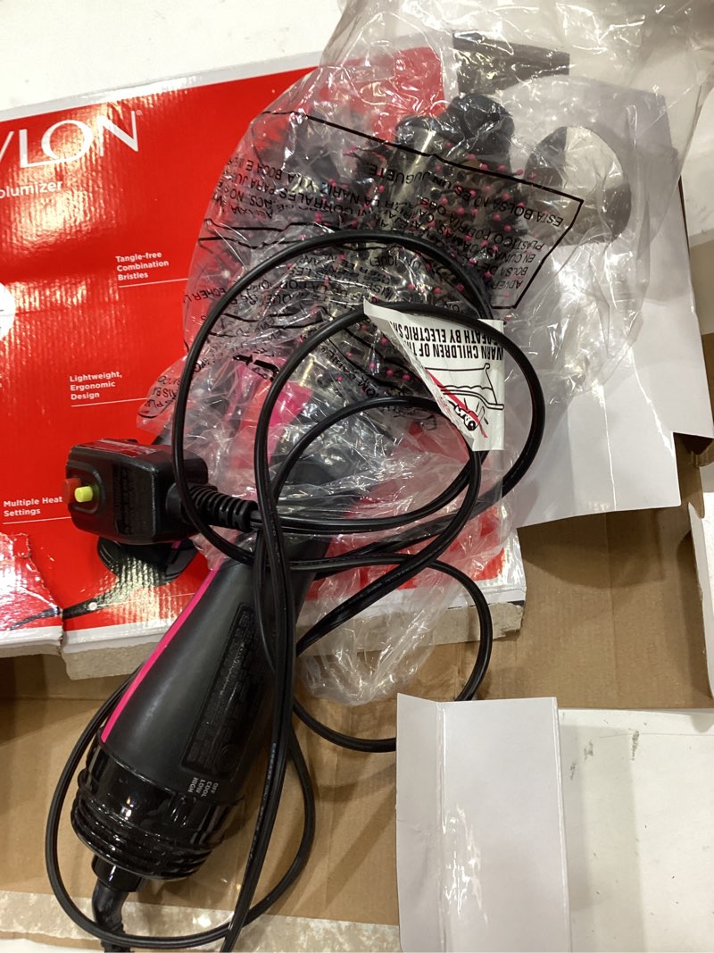 Condition photo showing As Is for revlon one-step volumizer hair dryer and styler – easy salon-style blowouts – less frizz, more shine, and reduced heat damage, for all hair types and lengths (black) black 1.0 volumizer