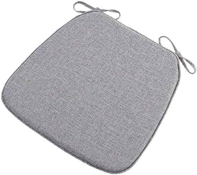 18"X17" U-Shaped Chair cushionss with Tie-Back, Memory Foam Kitchen Chair cushionss, Dining Chair Non-Slip Chair cushionss,Light Gray,2pcs