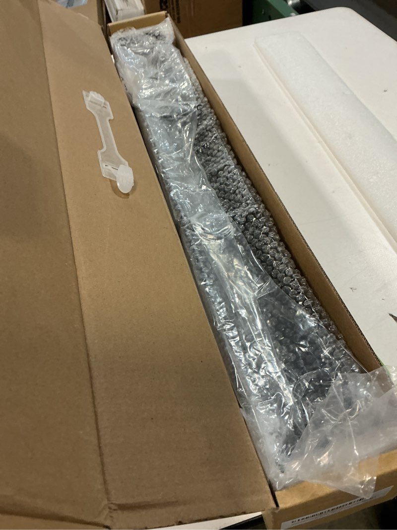 Condition photo showing New/Like New for 24-inch linear shower drain with tile insert grate, sus 304 stainless steel linear drain, matte black long rectangle shower floor drain with leveling feet, hair strainer, fits bathroom matte black 24 inch