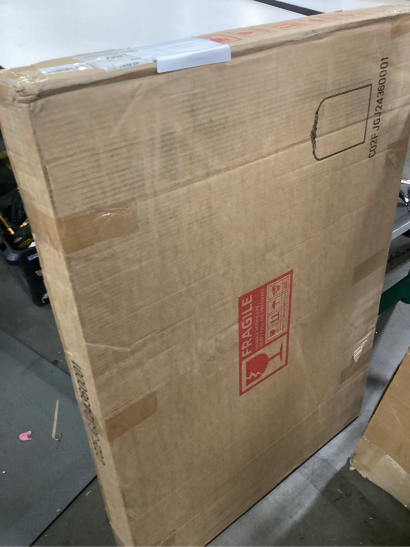 Condition photo showing Good Condition for Ornate Baroque Vintage Gold Mirror - 24"X36" Arched Antique Brass Mirror with Full Metal Frame - Perfect for Entryway, Fireplace, Living Room, Hallway, or Bathroom Décor 36"L x 24"W Vintage Mirror