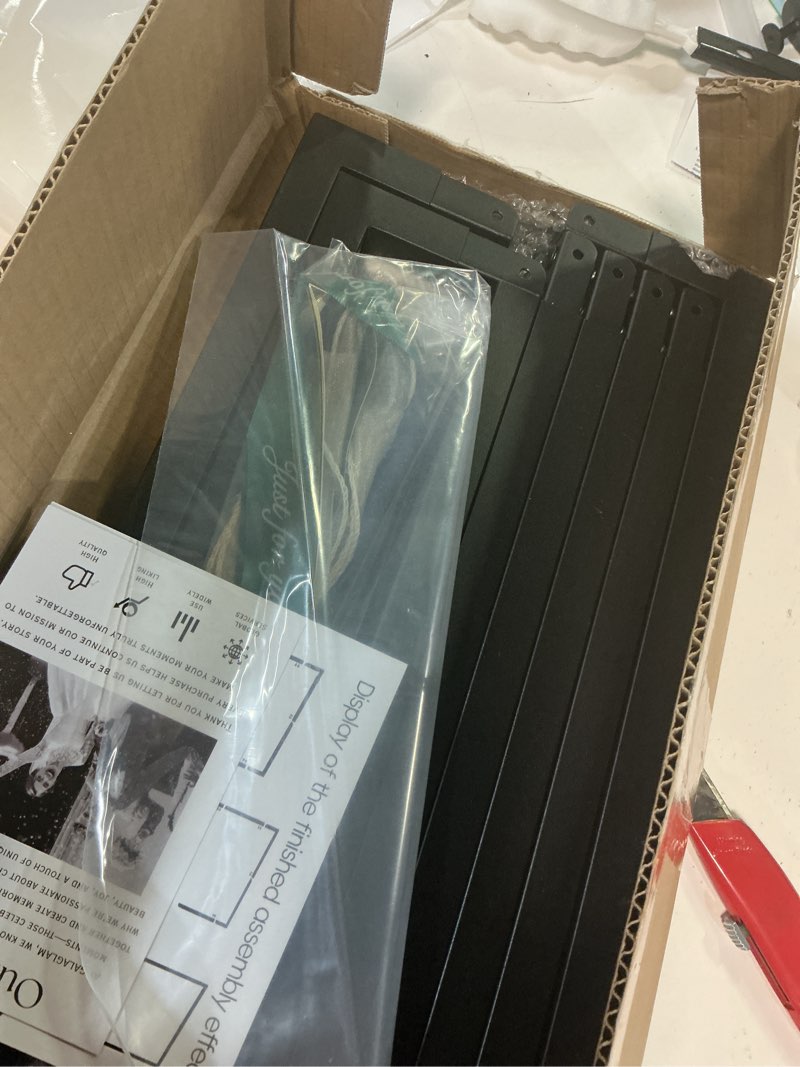 Condition photo showing New/Like New for tall wedding sign stand, welcome sign stand with design bundle set & real leather sign straps for hanging sign black