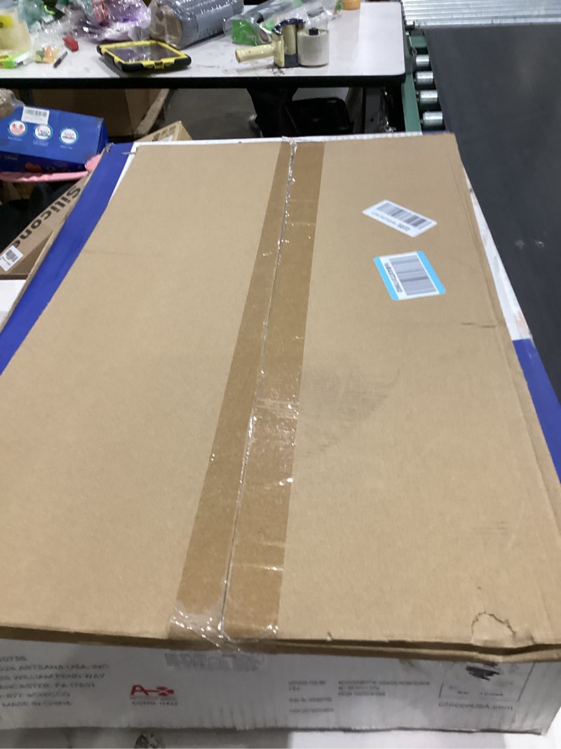Condition photo showing New/Like New for HVAC Premium 25'' x 14'' [Duct Opening] Flat Stamped Steel Return Air Grille - Sidewall and Ceiling - HVAC Vent Duct Cover - White [Outer Dimensions: 26.75''w X 15.75''h] 25 X 14