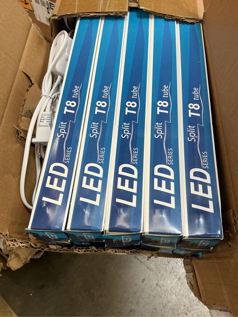 Condition photo showing Good Condition for singteam 10pack 8ft led shop light fixture, 90w integrated led tube light,10000lm, 6500k, clear cover,high output,double row v shape 270 degree led lighting for garage warehouse workshop basement 8ft-v-6500k-10