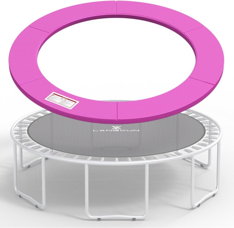 (SIMILAR) LANGXUN Universal Trampoline Repalcement Safety Pad, 8ft 10ft 12ft 8ft, Pink 