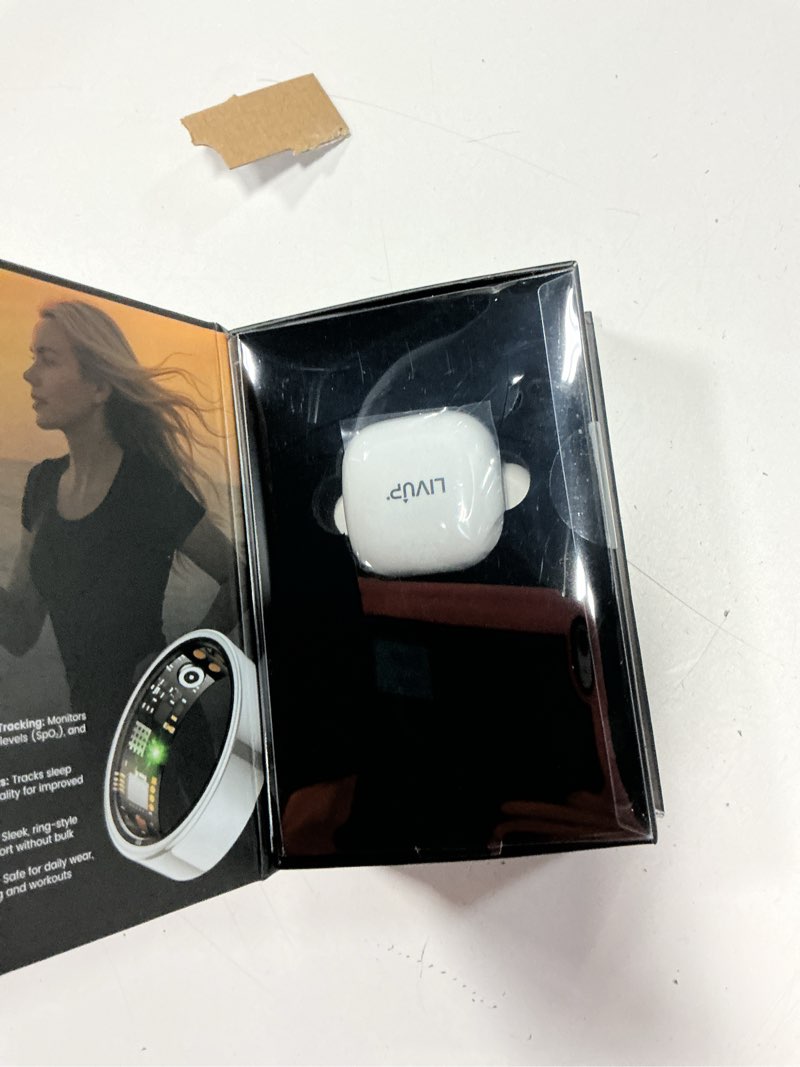 Condition photo showing Good Condition for livup smart ring, silver, size 8