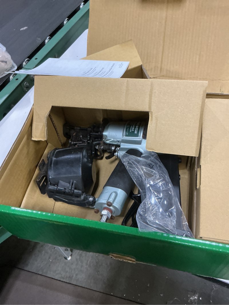 Condition photo showing As Is for metabo cordless roofing nailer kit (battery & charger) 18 v