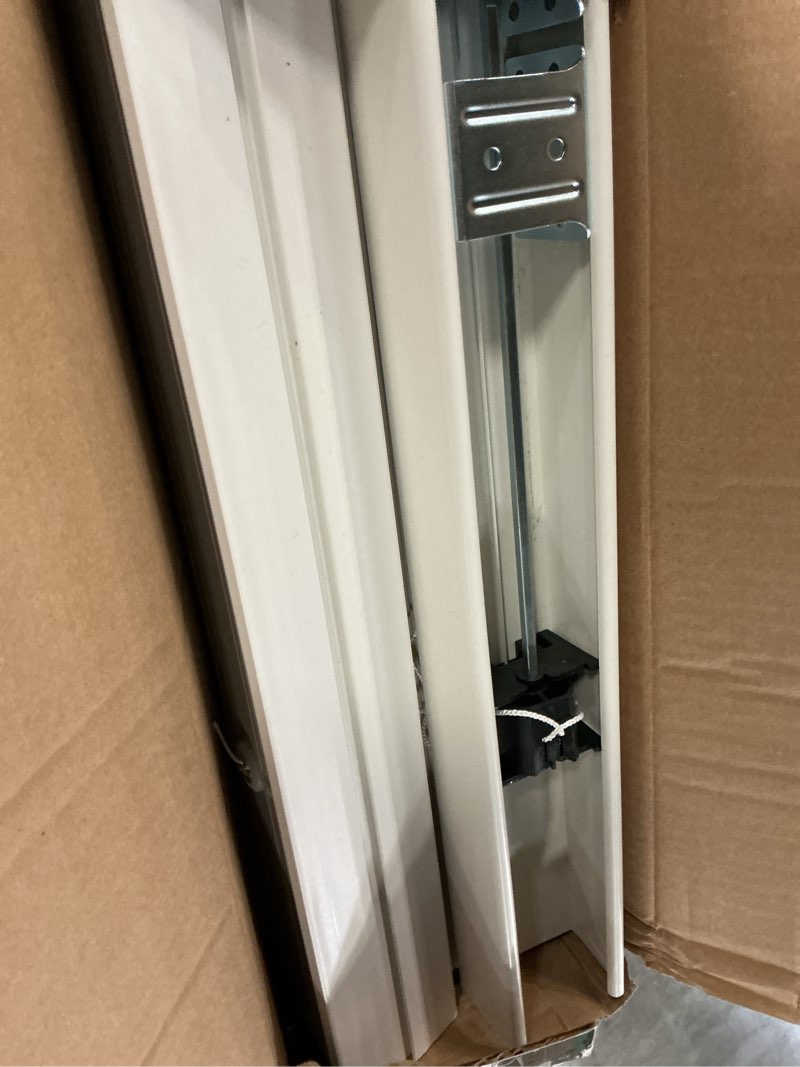 Condition photo showing Good Condition for better homes & gardens 2" cordless faux wood horizontal blinds, white, 59x64