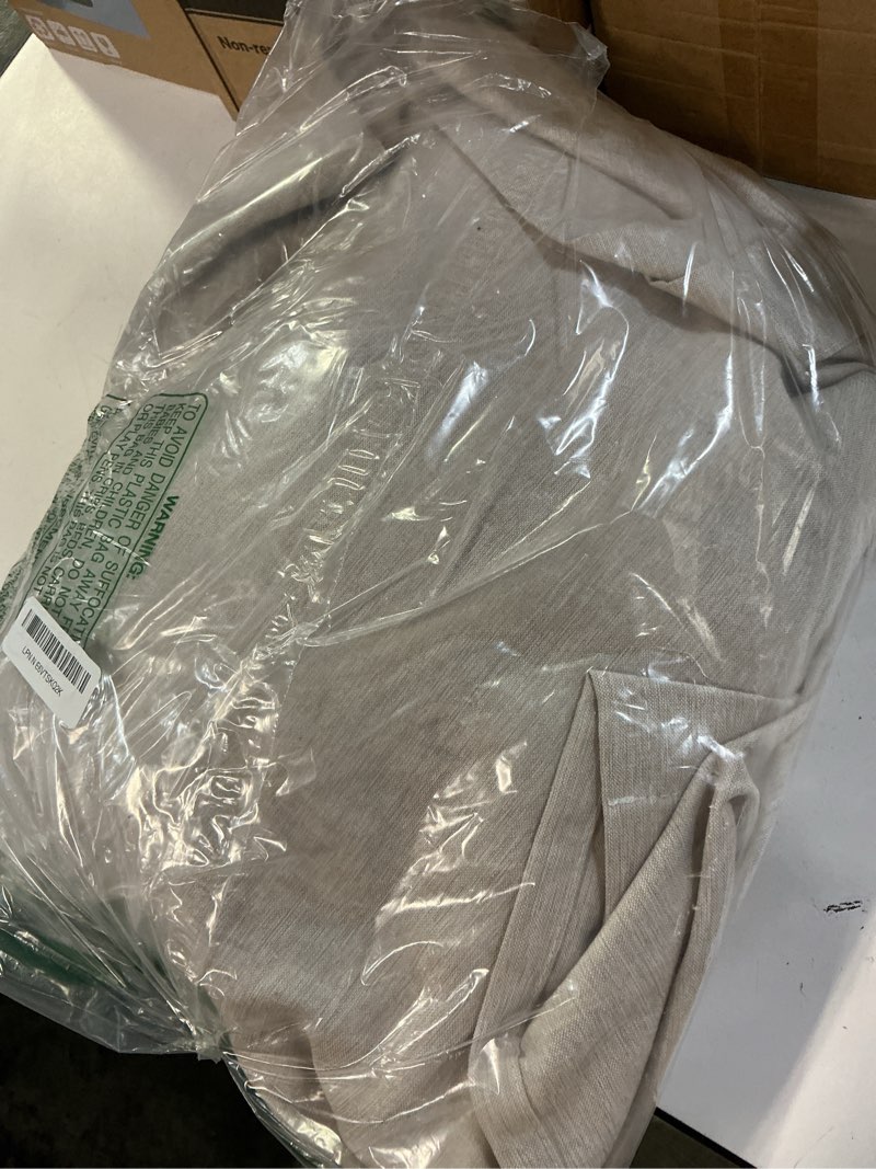 Condition photo showing Good Condition for pinch pleated 92 inch curtains 2 panels for living room,light brown linen curtains 92 inches long pinch pleat drapes for track system light filtering semi sheer curtains for dining bedroom office oatmeal 40"w x 92"l (pack of 2)