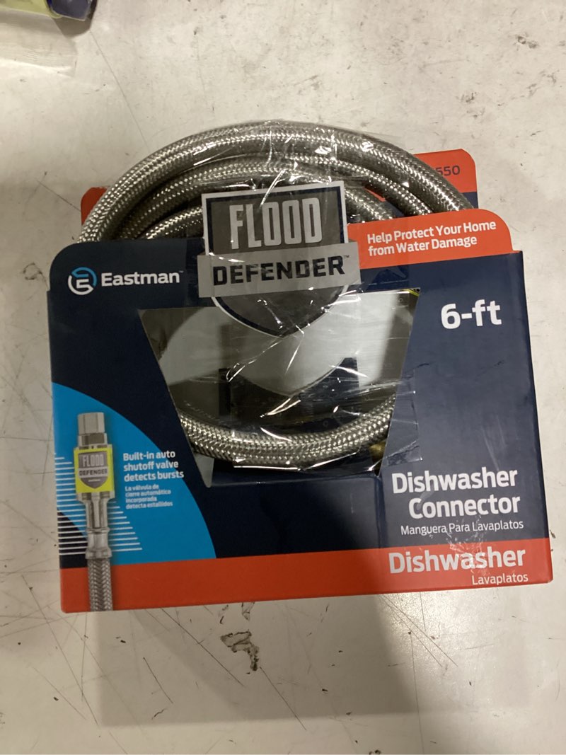 Condition photo showing Good Condition for eastman 6-ft 3/8-in compression inlet x 3/8-in compression outlet braided stainless steel dishwasher connector