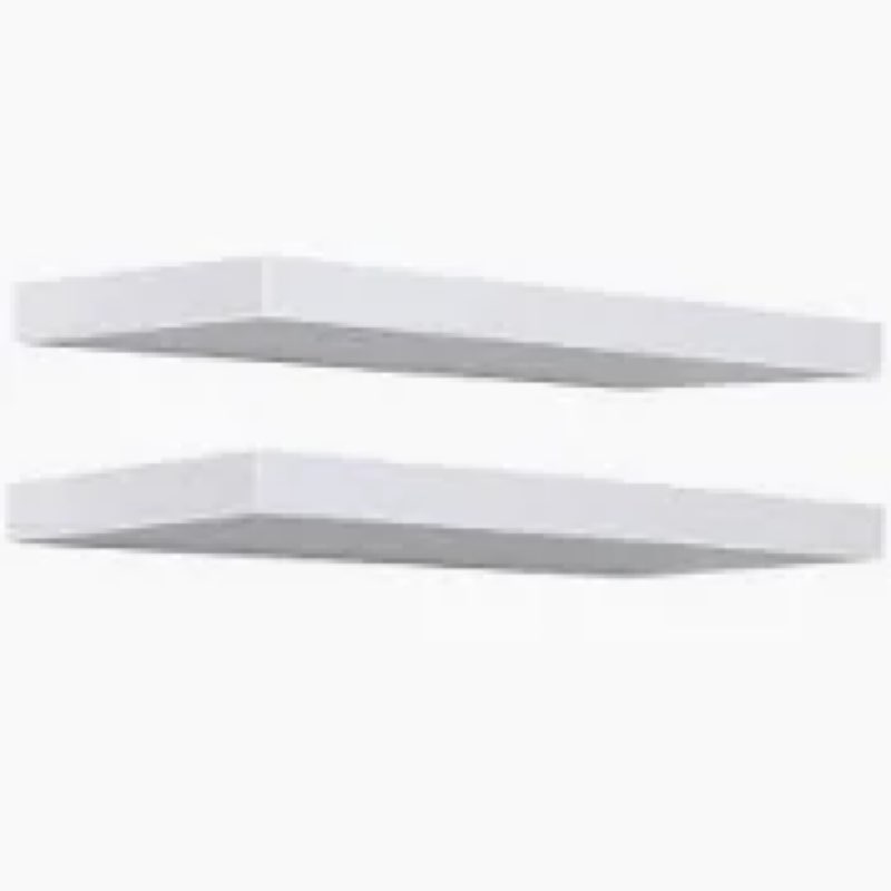 Wood floating shelves