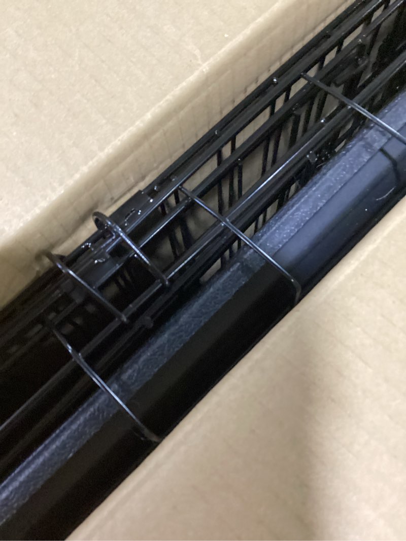 Condition photo showing Good Condition for fdw 24-inch dog crate for small dogs, double door folding metal wire pet kennel with divider panel & leak-proof plastic tray, black black 24 inch double door