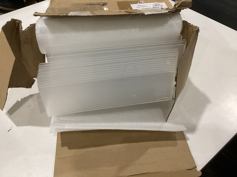 Condition photo showing As Is for jetec 30 packs 8.5 x 11 acrylic sign holder clear plastic frames acrylic display stands vertical slanted back for displaying signs and menus