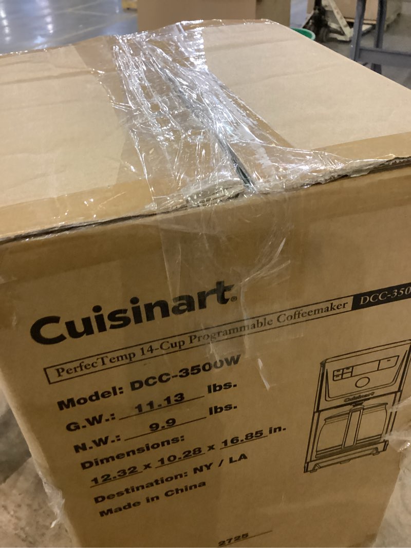 Condition photo showing As Is for Cuisinart coffeemaker 