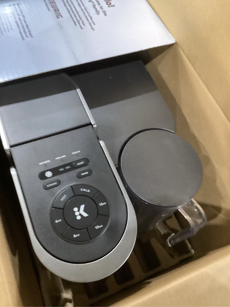 Condition photo showing As Is for keurig k-brew+chill iced or hot single-serve k-cup coffee maker with multistream and quickchill technology, 70oz. removable reservoir