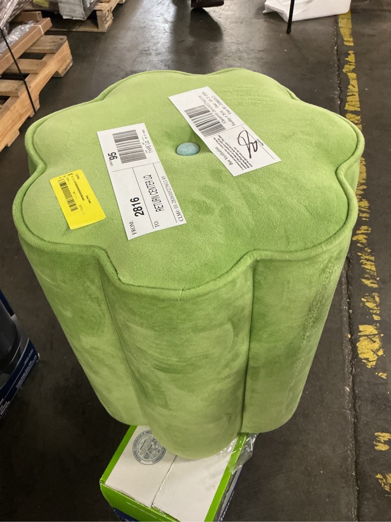 Condition photo showing Good Condition for flower petal ottoman green