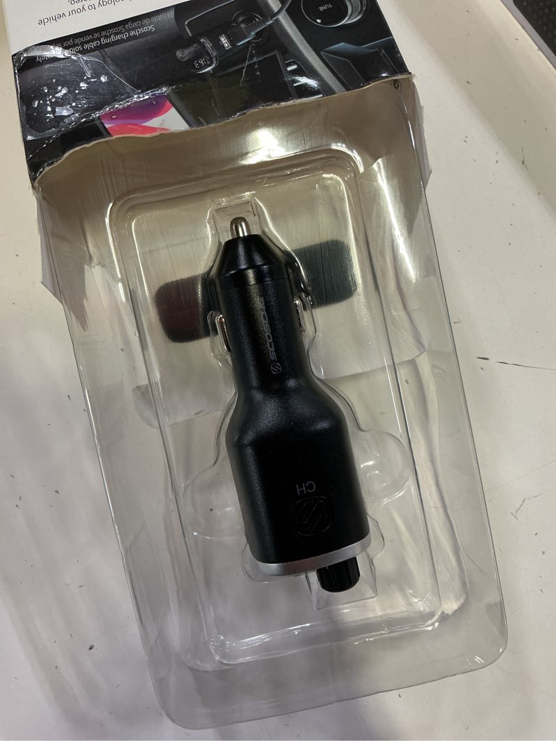 Condition photo showing Good Condition for scosche btfm4-sp1 btfreq universal bluetooth handsfree car kit w/ fm transmitter & dual usb ports blk