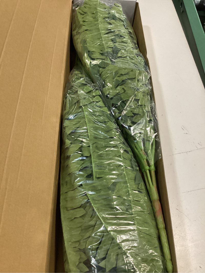 Condition photo showing New/Like New for forest prince 35" ferns artificial bush plants large, 2 artificial boston ferns with 39 fronds for outdoors home decor