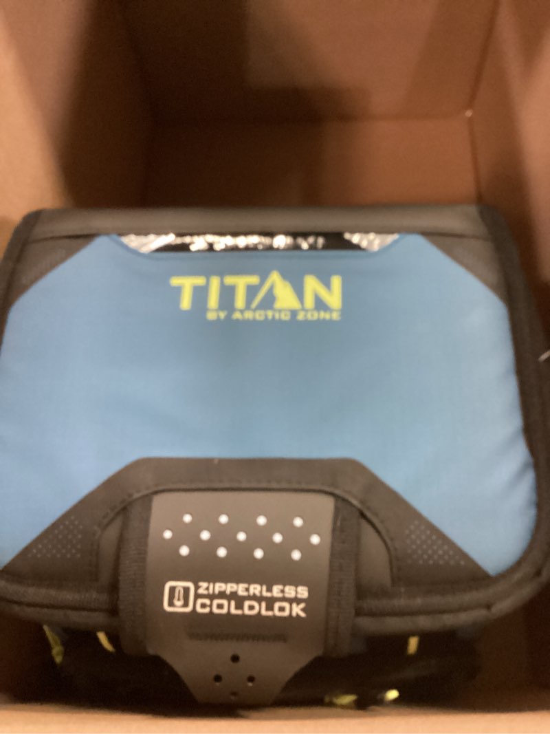 Condition photo showing Good Condition for Titan by Arctic Zone Deep Freeze Cooler - Zipperless Hardbody Cooler - Deep Freeze Insulation, HardBody Liner, and SmartShelf 9 Can Marine Blue