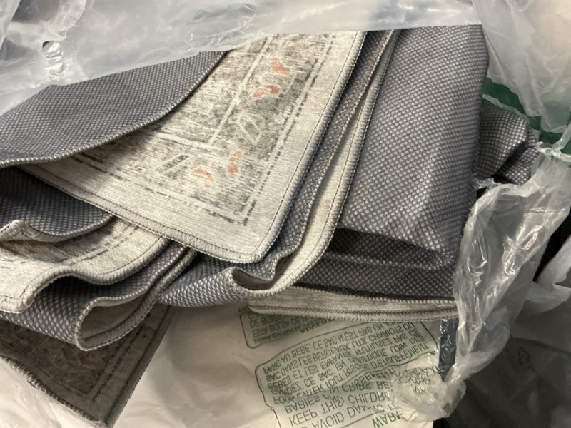 Condition photo showing Good Condition for genimo outdoor & indoor area rug 8'x10', waterproof, non-shedding, easy cleaning, boho mat for patio, living room, balcony, dining room, rv, deck, bedroom, camping, outside carpet,light grey brown light grey brown 8' x 10' (rectangular)