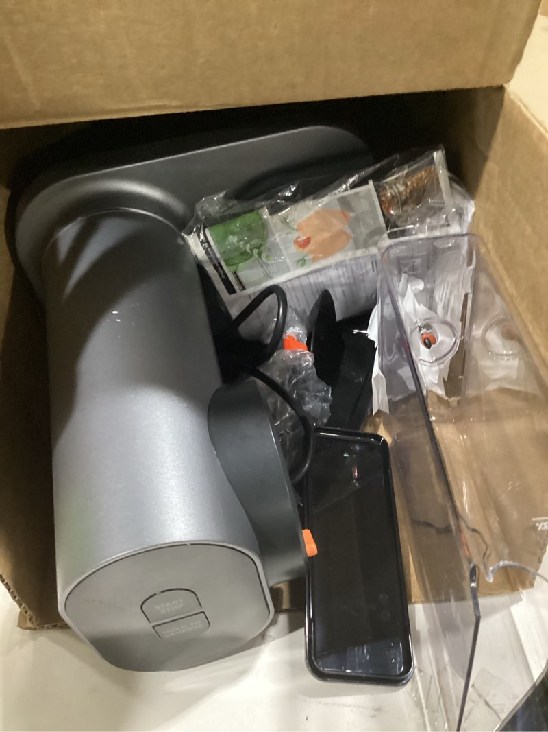 Condition photo showing As Is for Ninja NeverClog Cold Press Juicer, Powerful Slow Juicer with Total Pulp Control, Countertop, Electric, 2 Pulp Functions, Dishwasher Safe, 2nd Generation, Charcoal, JC151