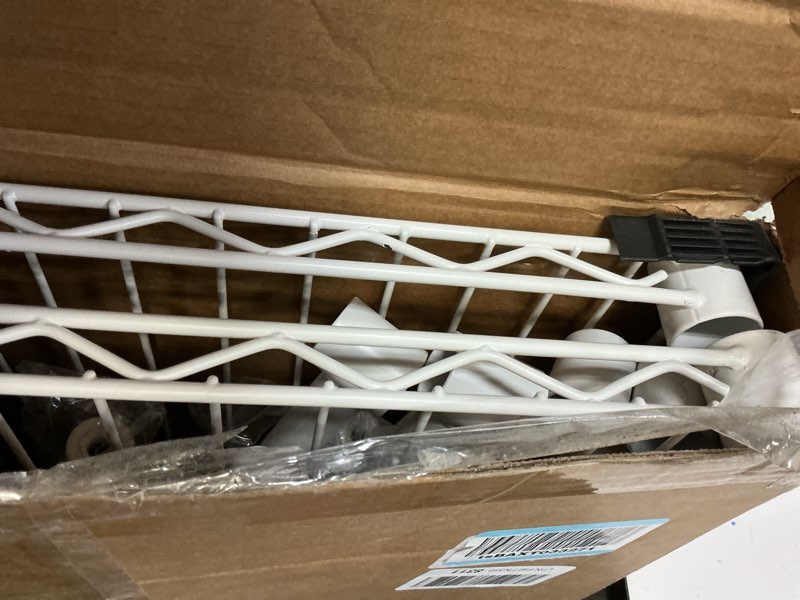 Condition photo showing Good Condition for P4 Plus Rolling Clothes Rack Heavy Duty, Clothing Racks for Hanging Clothes, Free Standing Garment Racks with Wheels, Portable Closet Rack 45''W × 20.5''D × 80.5''H, Max Load 570 Lbs, White White P4 Plus