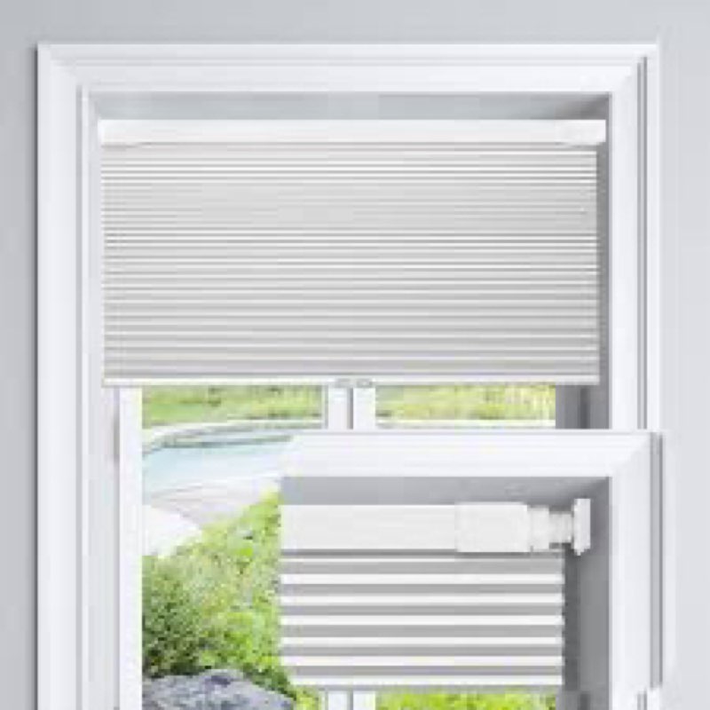 LazBlinds No Tools No Drill Cordless Cellular Shades, Blackout Honeycomb Shades Room Darkening Pleat