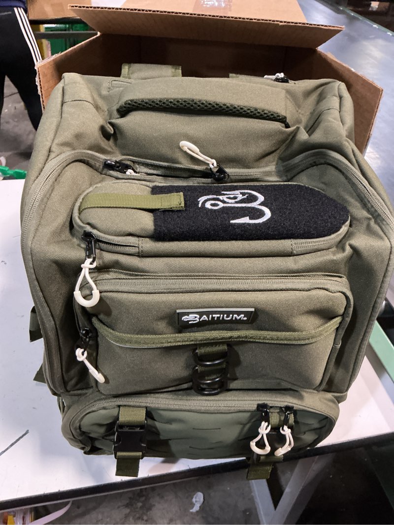 Condition photo showing Good Condition for Baitium Fishing Backpack, Tackle Bag With Rod Holders, 40L Capacity With Cool...