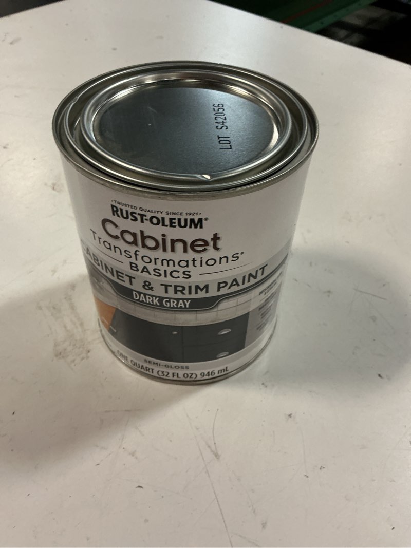 Condition photo showing New/Like New for rust-oleum 372010 transformations basics cabinet & trim paint, quart, dark gray 32 fl oz (pack of 1)