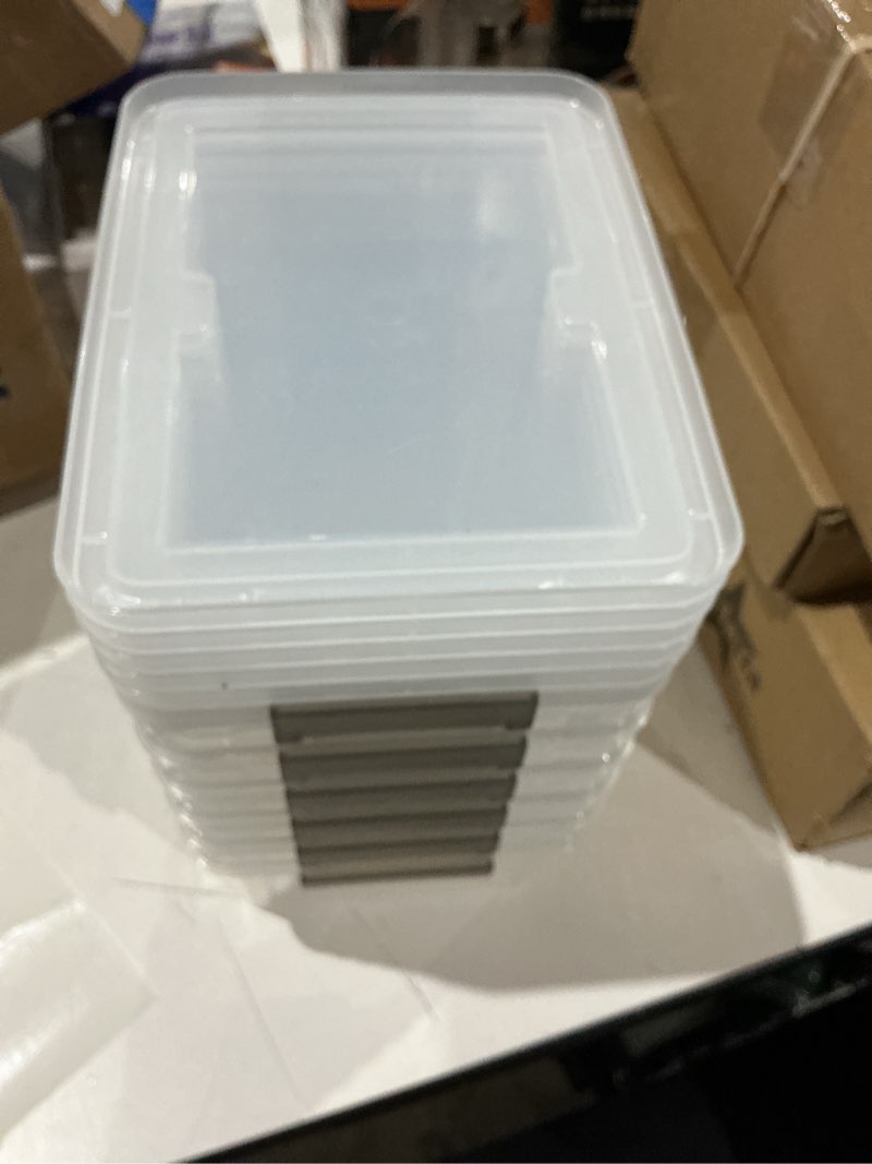 Condition photo showing Good Condition for citylife 1.3 qt 6 pack small storage bins plastic storage container stackable box with lids for organizing, clear white