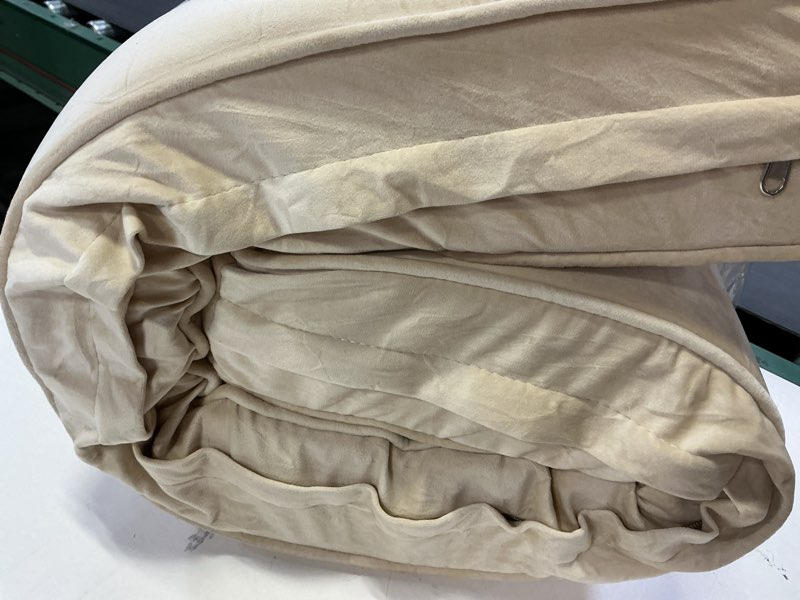 Condition photo showing Good Condition for Wenqik Bench Cushions 48x18x4 Inch Window Seat Cushions for Indoor Furniture Velvet Kitchen Dining Bay Seat Tufted Porch Swing Thicken Bench Pad Memory Foam(Beige) Ivory White 48x18x4 Inch