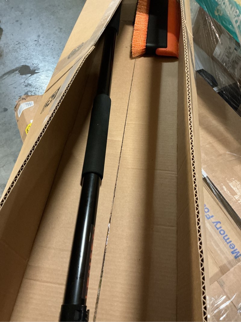 Condition photo showing As Is for Year-Round Roof Rakes for Snow, Leaves & Moss – 16” No-Scratch Foam Blade & Roof Brush, 4.7-24ft Telescoping Snow Rake for Roof, Solar Panels, RVs & Cars, C-Shaped Push/Pull Roof Snow Removal Tool