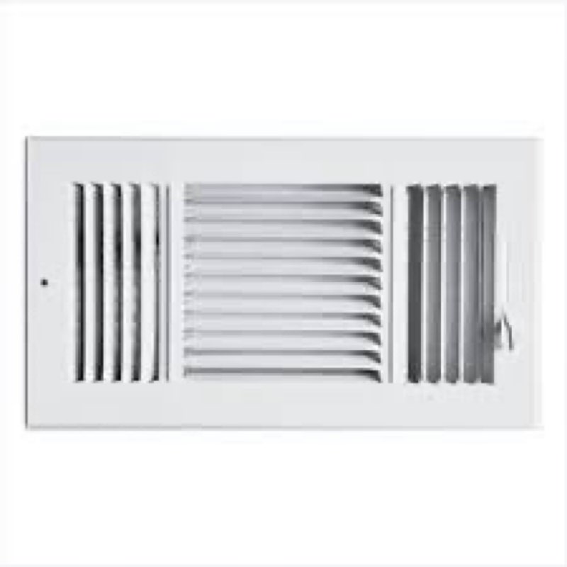 12"x 8" (Duct Opening Size) 3-Way Stamped Face Steel Ceiling/sidewall Air Supply Register - Vent Cover - Actual Outside Dimension 13.75" X 9.75"
