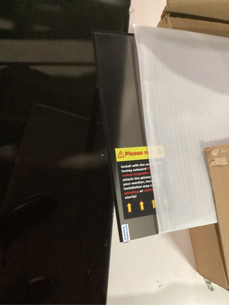 Condition photo showing As Is for 2 Pack Hidden Design Magnetic Computer Privacy Screen 24 inch, Removable Screen Filter for Frameless Monitor 16:9 Widescreen, Anti Blue Light Privacy Shield, Anti-Glare Protector 2 Pack 24 Inch