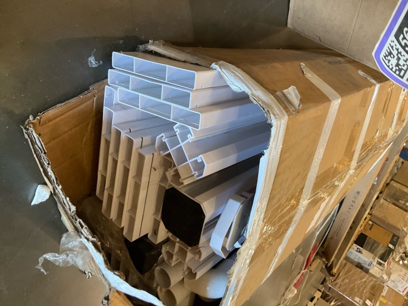 Condition photo showing As Is for dog welping box