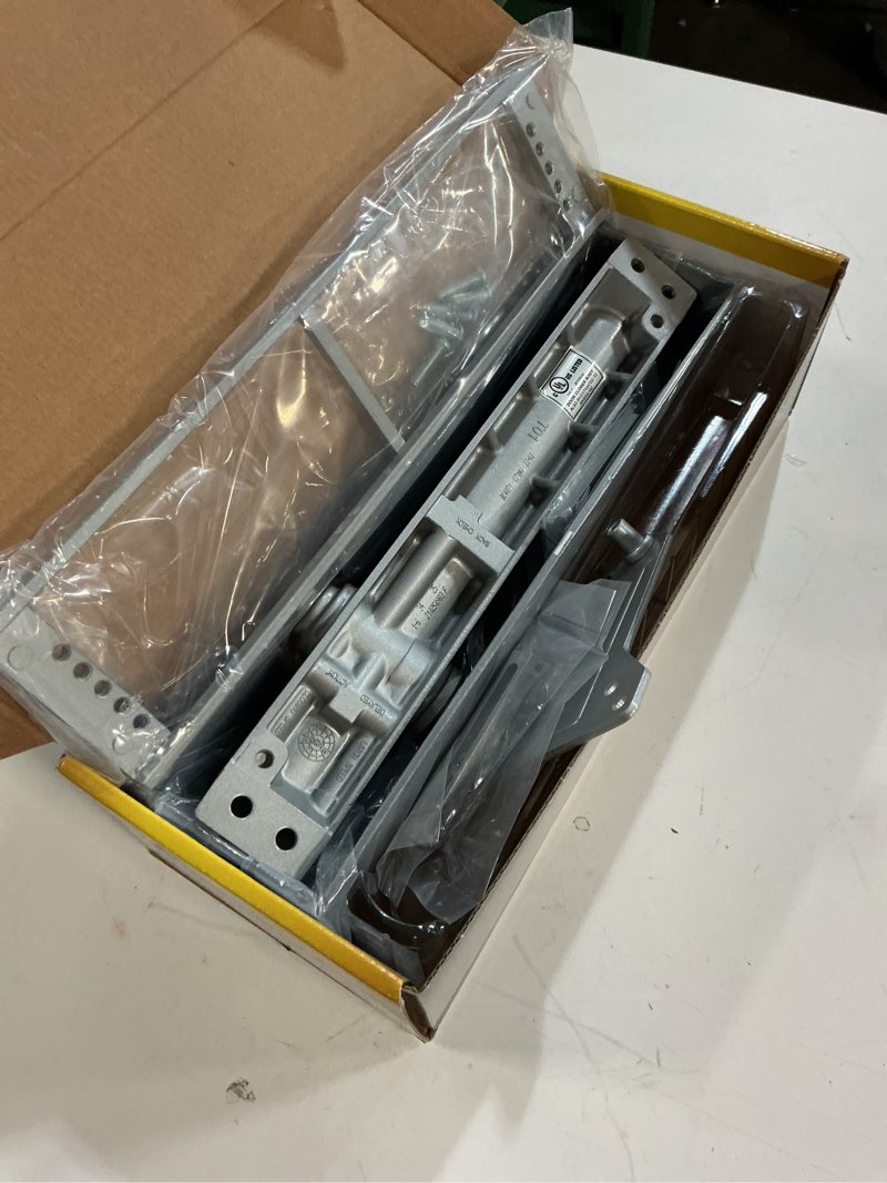 Condition photo showing Good Condition for brinks commercial - heavy duty all-in-one commercial door closer, aluminum finish - adjustable from size 1 to size 5 with a 180-degree opening range