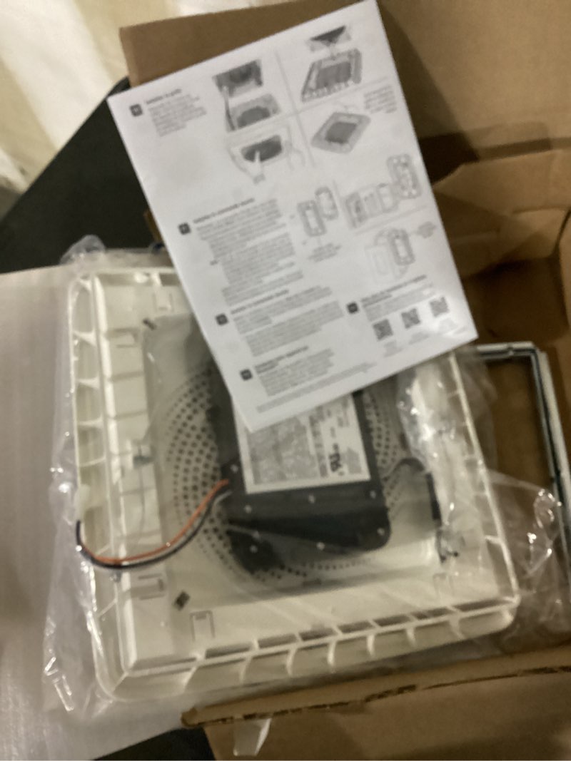 broan-nutone chromacomfort bathroom exhaust fan with bluetooth speaker, powerful 110cfm/1.5 sones, 24-color led light, spk110rgbl, wall switch chroma sensonic