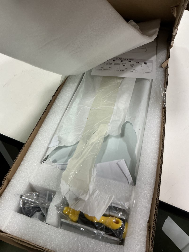 Condition photo showing Good Condition for vchin Fire Pit Wind Guard, 17.5 Square Fire Pit Glass Wind Guard Made of Clear Tempered Glass, Set w