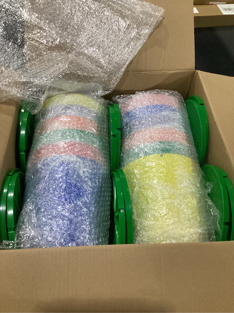 Condition photo showing Good Condition for WILLBOND 12 8" Christmas Gumdrop Pathway Lights - Walkway Colorful Sugar Coated with LED C9 Bulbs Outdoor Decoration for Winter Holiday Lawn, Yard & Garden (12 in 1,Rainbow) 12 in 1 Rainbow 12