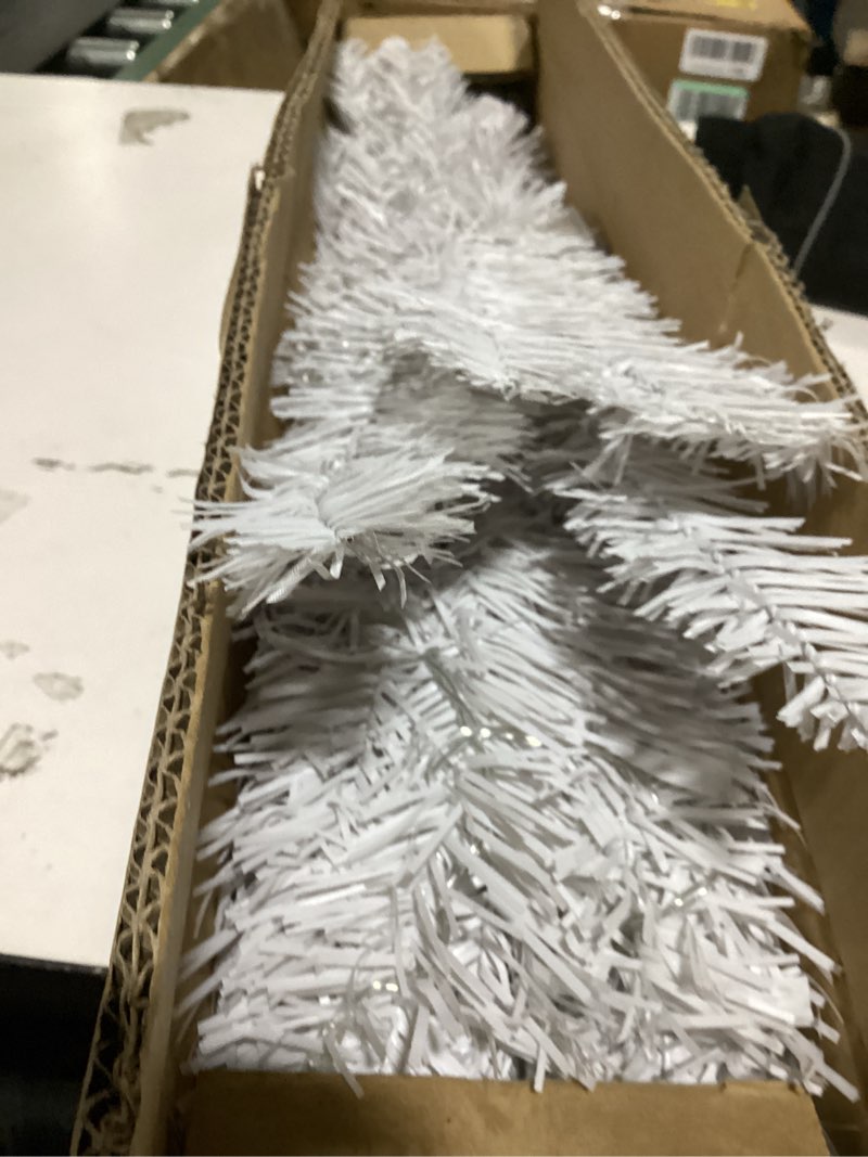 Condition photo showing As Is for Mr. Pen Small Christmas Tree with 70 LED Lights, 4ft Prelit Artificial Indoor Tree White 4ft