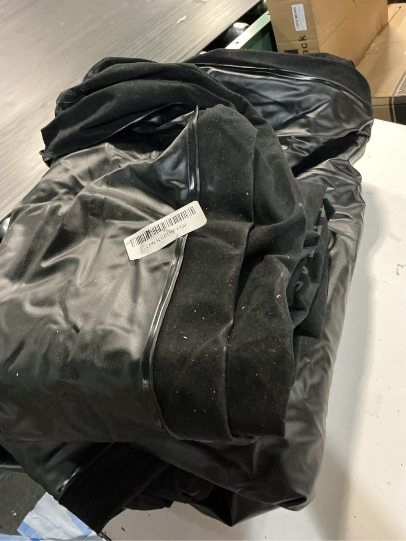 Condition photo showing As Is for king koil luxury pillow top plush queen air mattress with high-speed built-in pump, blow up bed top side flocking, puncture resistant, double high inflatable airbed guests & travel 1-year warranty black queen 16"