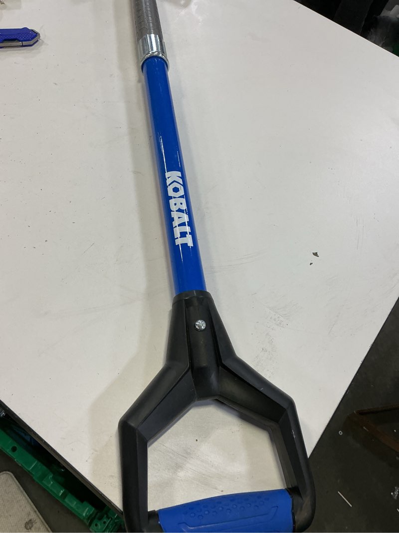 Condition photo showing As Is for kobalt 18-in fiberglass d-handle drain spade
