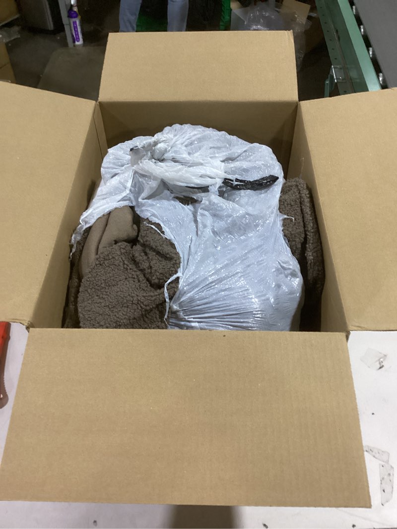 Condition photo showing As Is for Couch Cushion Covers for Sectional Sofa, Stretch Soft Sofa Slipcovers Washable Wear-Resistant Universal Furniture Protector for Living Room(1 Piece Back Couch Cover, Brown) Brown 1 Back Cover