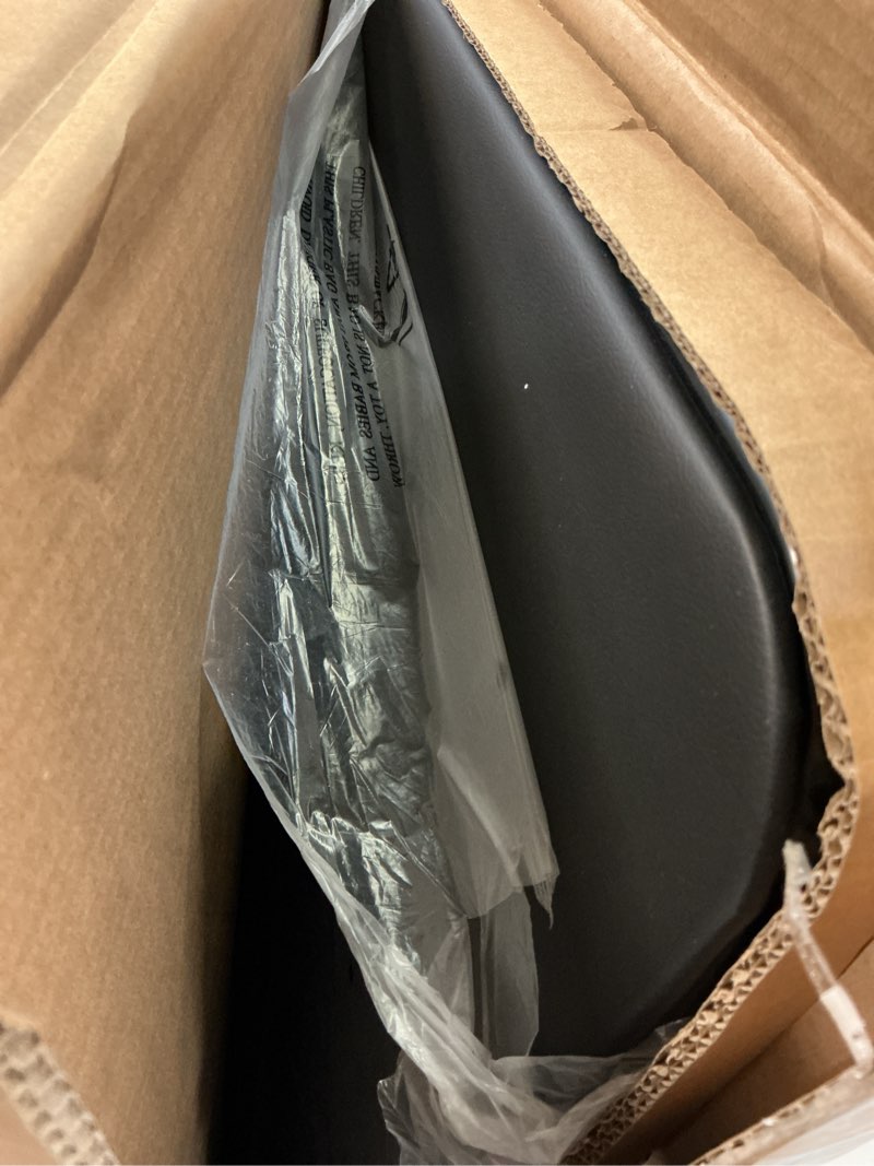 Condition photo showing New/Like New for idealhouse 4 feet folding table, protable foldable card table, metal legs support, upholstered pu leather tabletop, heavy duty, no assembly required, perfet for indoor and outdoor, black