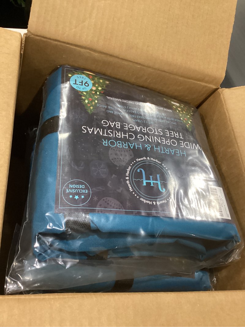 Condition photo showing Good Condition for Clara Clark Christmas Tree Storage Bag - Extra Wide Xmas Tree Storage Box Container Made from Durable Oxoford 600D Waterproof Fabric with Handles & Dual Zipper (3, 9 ft) 9 ft 3