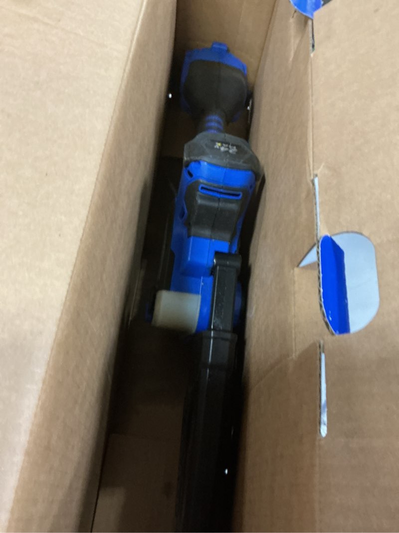 Condition photo showing As Is for kobalt 24-volt 6-in battery chainsaw battery not included charger not included